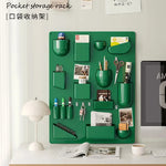 Rack rangement mural moderne compartiments variés orange rouge vert beige porte clés papier crayon