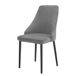 housse chaise velours gris moderne anti poussière couvrante restaurant mariage
