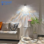 lampe murale moderne projection lumineuse ondulations eau blanc scintillement chambre