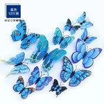 papillons décoratifs 3d imprimés brillants multicolores adhésifs décoration murale enfants vert bleu orange rose