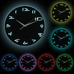 horloge murale moderne minimaliste noir aiguille quartz séparée face unique télécommande chambre salon