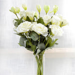Bouquet de mariée fleur artificielle Lisianthus soie 70 cm violet