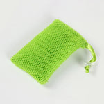 sac savon blanc rose maille fine ruban simple pratique douche