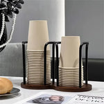 porte verres moderne double niveau fixés supportant 12 verres couleur noir marron respectueux environnement