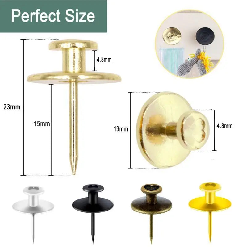 clous tête plate noirs argent bronze or modernes 23mm longueur 15mm largeur boîte 10pcs