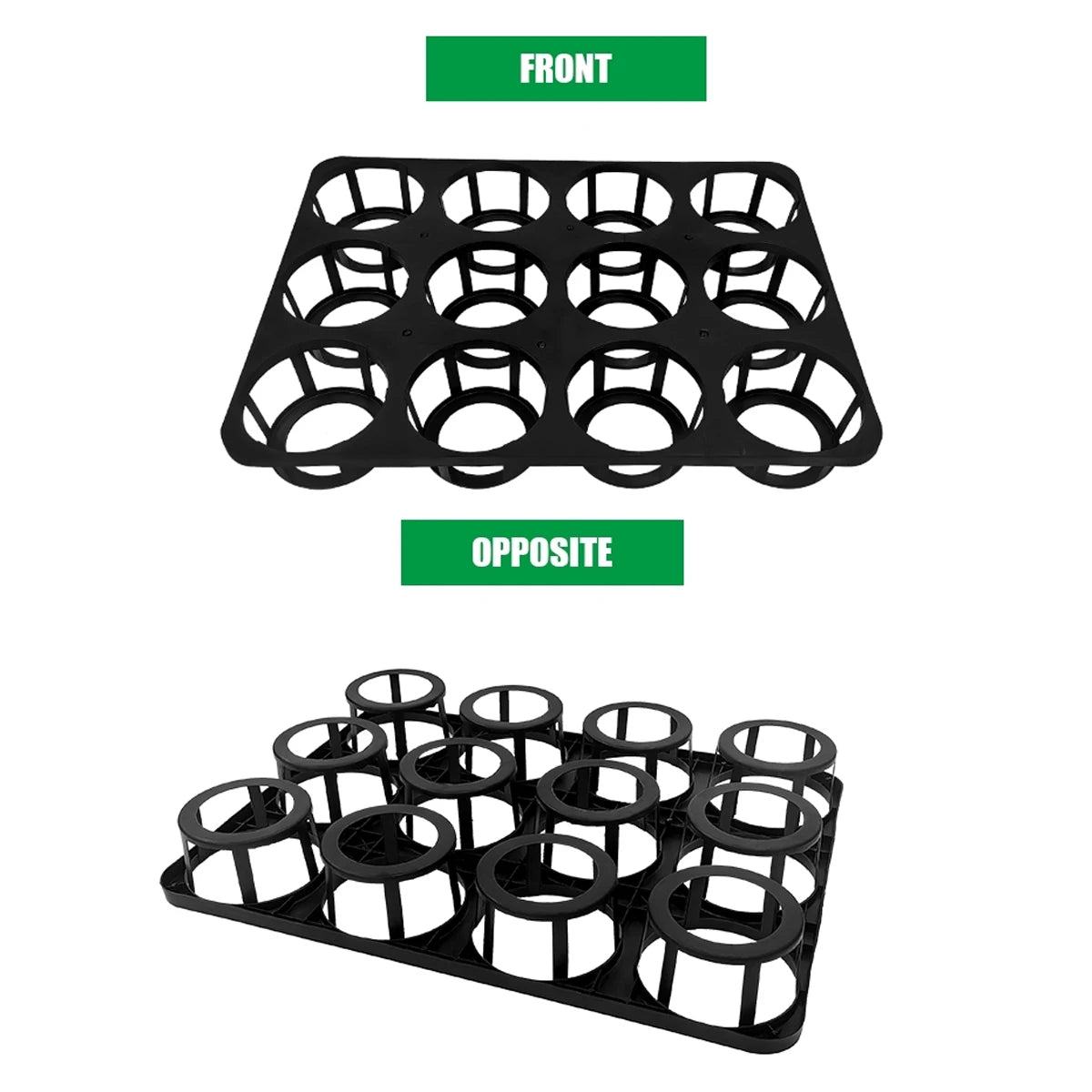 grille culture semis noire 12 trous 15 trous durable réutilisable transporte pots fleurs