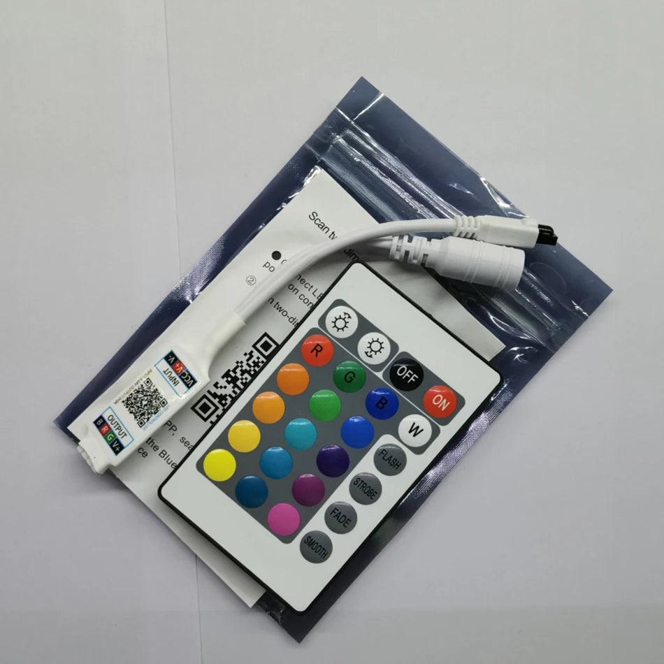 contrôleur led rgb ruban led 5050 télécommande bluetooth moderne connecteur 192w led lumineuses vert
