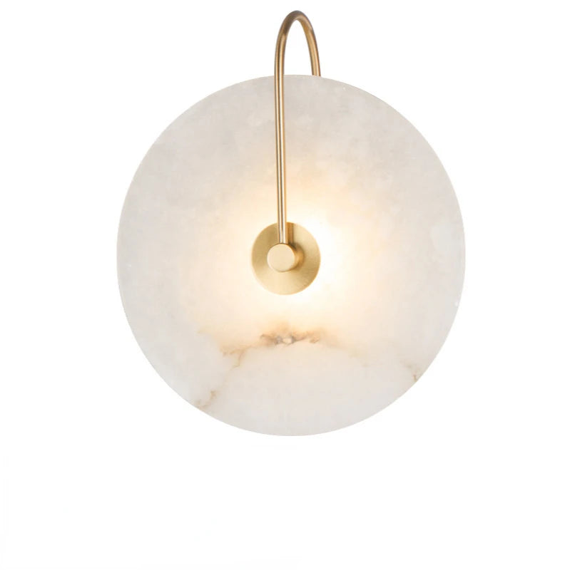 lampe murale moderne blanc veines dorées minimaliste cuisine chambre entrée salle manger