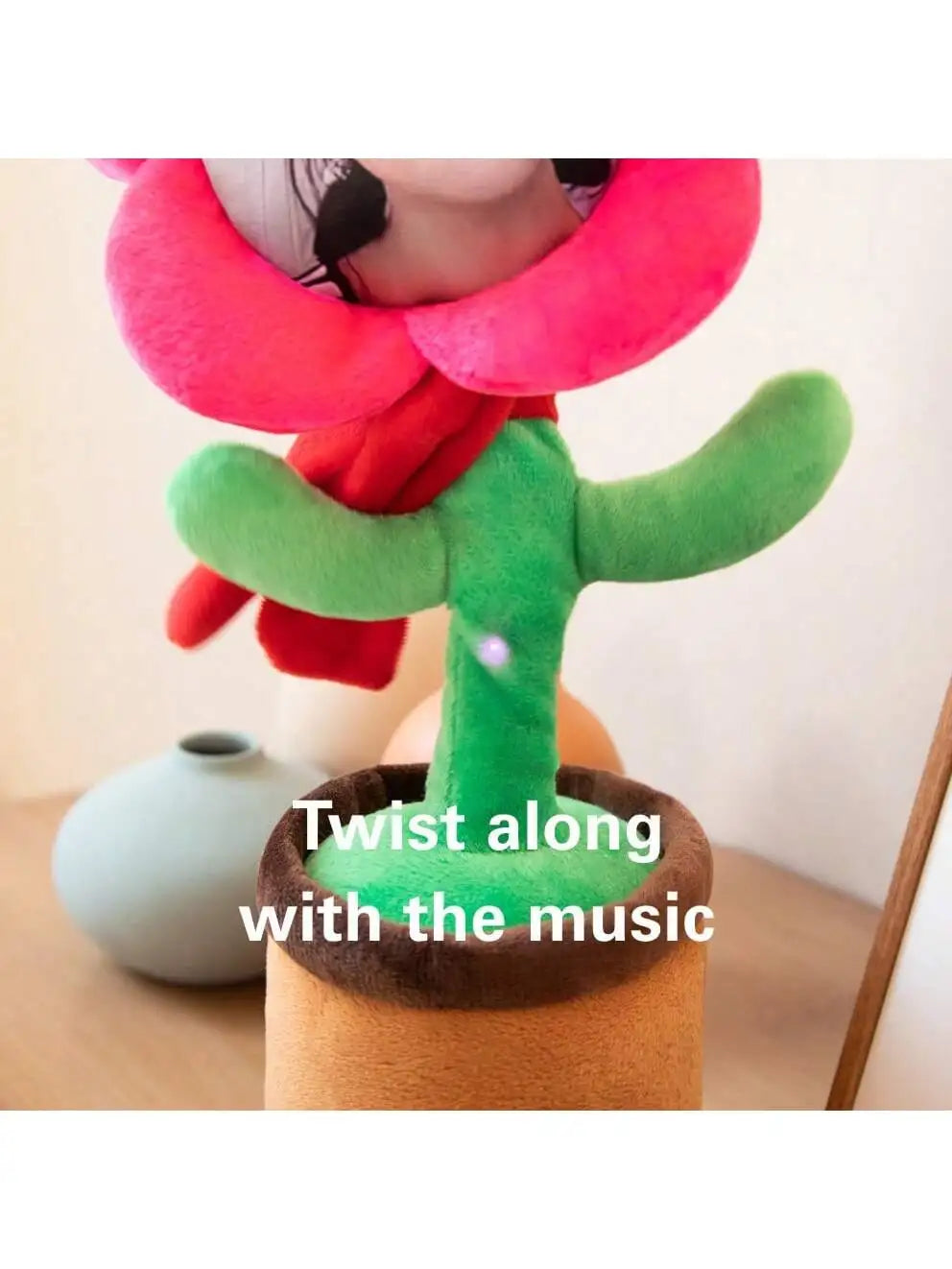 décoration électricité animée fleur peluche personnalisable couleurs variées mignon ludique événementiel anniversaire baptême mariage