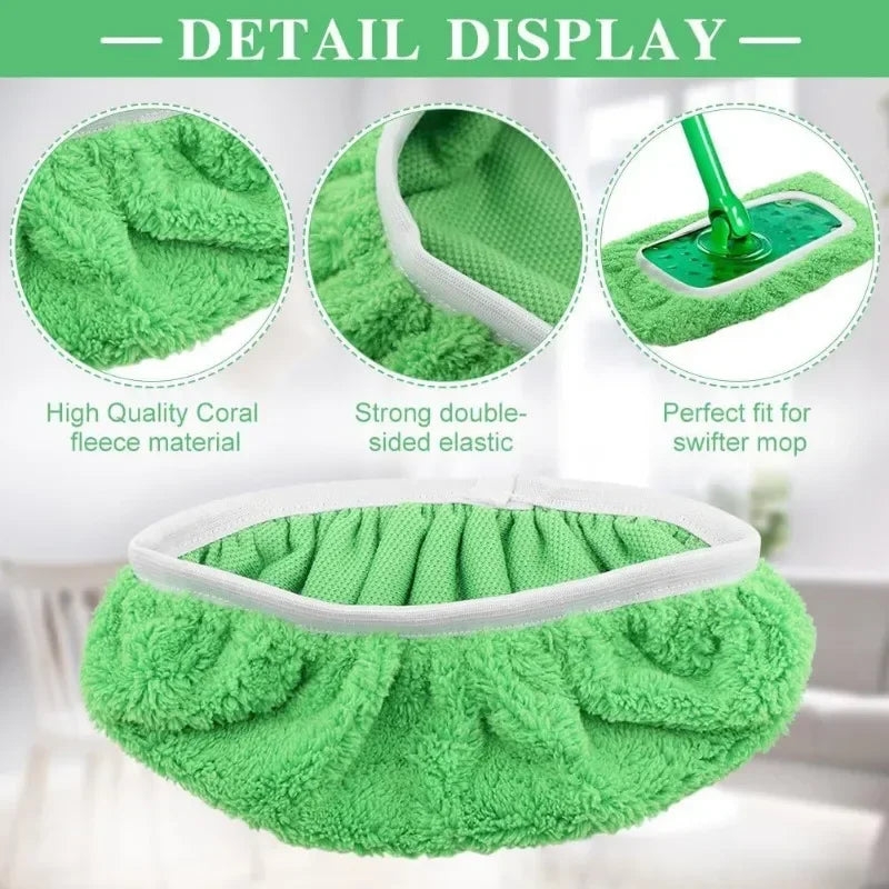 balai microfibre doux réutilisable vert moderne pratique 25x12cm