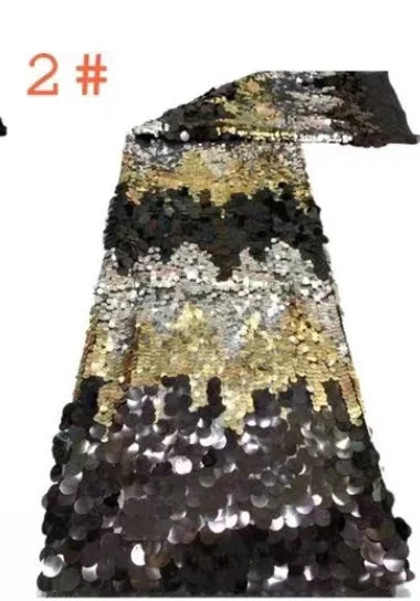 ruban sequins bleu vert argent rose marron motif montagne élégant festif tissu dentelle paillettes