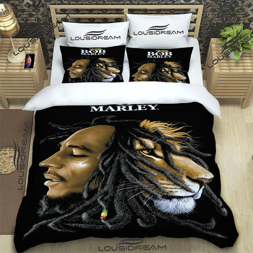 Parure de lit Bob Marley Reggae feuille d'érable microfibre