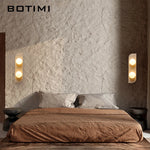 applique murale led moderne minimaliste japonais éclairage quotidien murale texture pierreOpaque globe luminaire