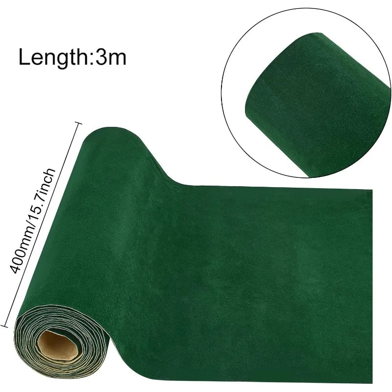 tissu velours uni moderne vert foncé rouleau 3m 400mm antimicrobien contrôle odeurs bricolage decoration