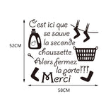 autocollants murals buanderie machines laver sèche linges graphiques français adhésifs