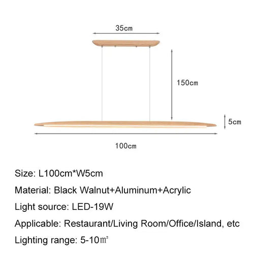 lampe suspendue bois naturel moderne tissu blanc chaînes salon chambre