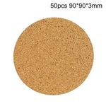tapis sous verres marron clair naturels minimaliste respectueux environnement 100mm 90mm rond decoration table
