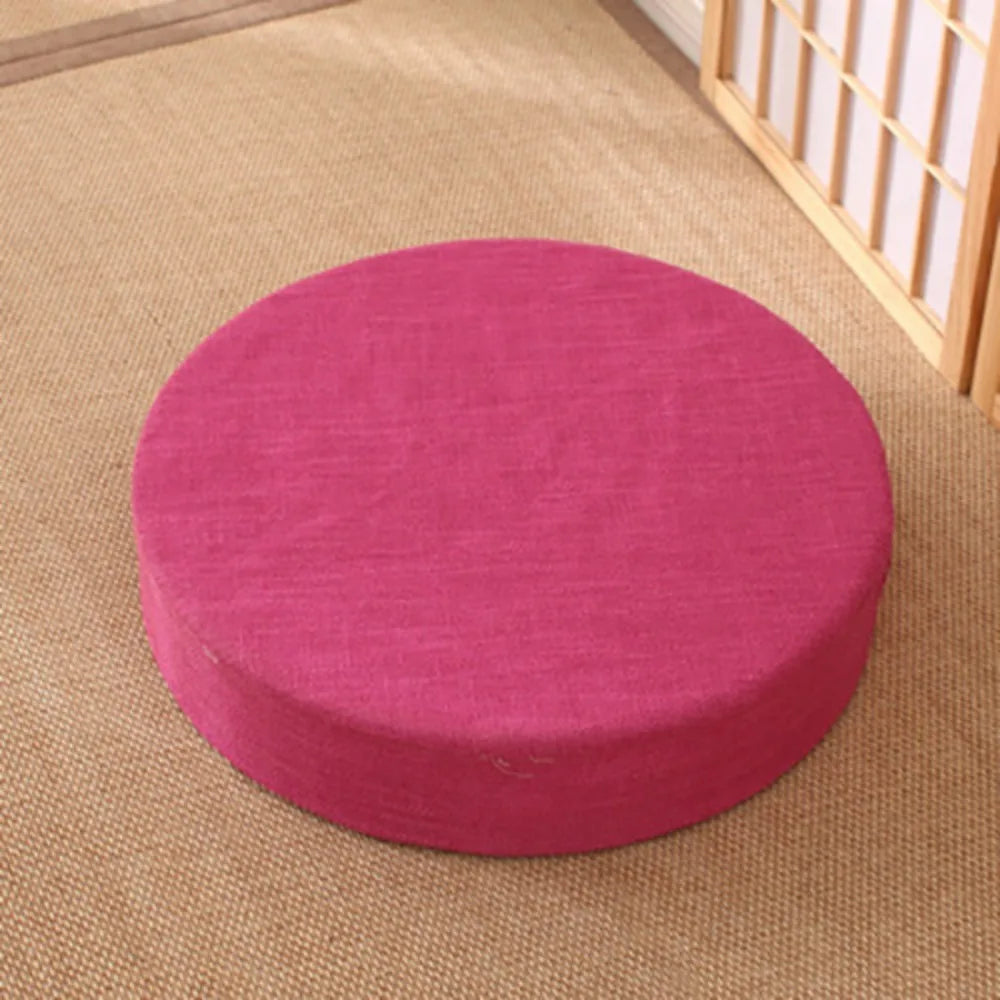 coussin sol tissu lin rouge gris bleu beige marron violet vert moderne minimaliste adhésif
