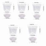 Pots fleurs transparents perforés moderne 11cm 12.5cm 14cm 15cm 17cm 5pcs