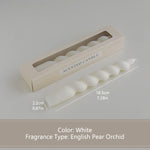 bougies parfumées vert pastel jaune rose blanches twistées moderne support nœud anniversaire décoration maison