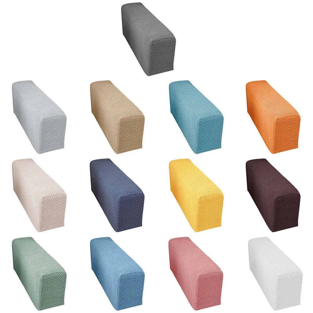 couvre main bleu marine tissé motifs géométriques moderne fixations washable chaise canapé protection meuble