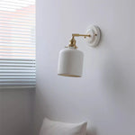 lampe murale classique blanc doré rayures verticales douille vis fixée ampoule câble moderne chambre