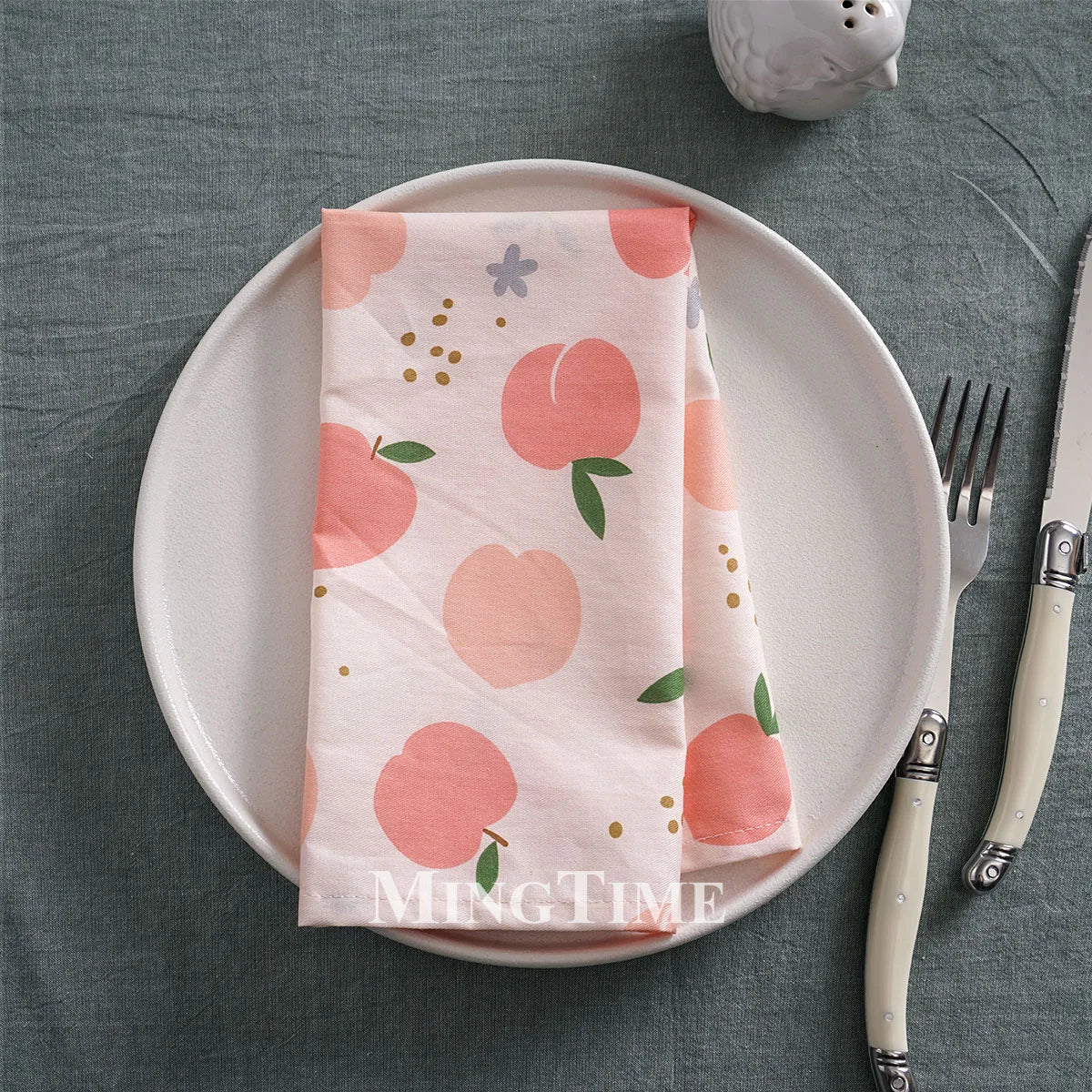 serviettes table multicolores fleurs fruits coton réutilisables moderne floral annuel doré maison fête repas