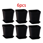 pots fleurs carrés multicolores plastique violet bleu jaune vert moderne adhésif 7cm 8cm 5cm