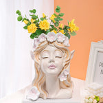 vase résine buste féminin fleurs artificielles décor maison moderne classique
