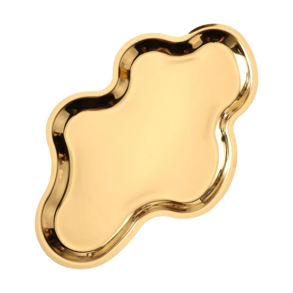 plateau moderne élégant rose gold gold iridescent black
