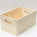 boîte rangement bois naturel minimaliste poignées intégrées rangement divers cuisine
