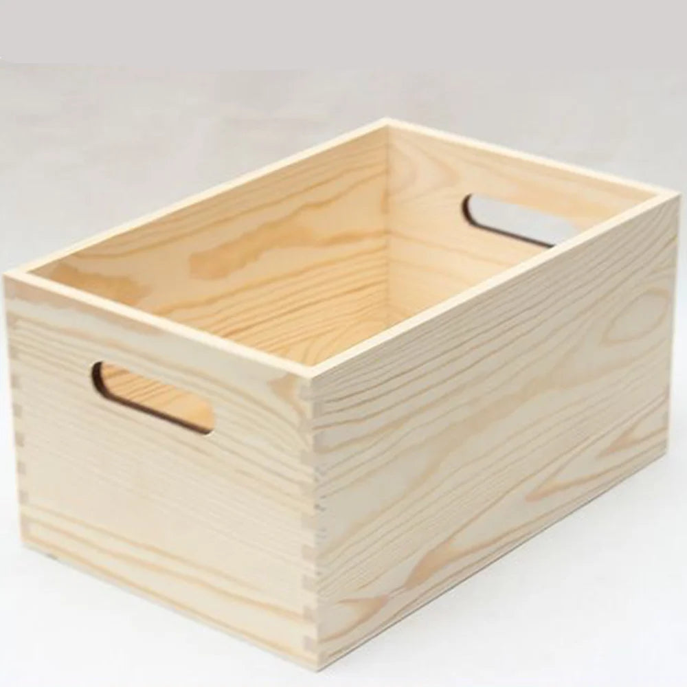 boîte rangement bois naturel minimaliste poignées intégrées rangement divers cuisine