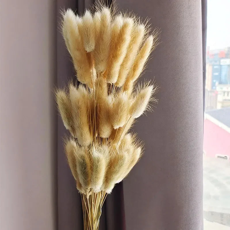 décoration intérieure bouquet plumes séchées rose pâle naturel rustique anniversaire baby shower chambre