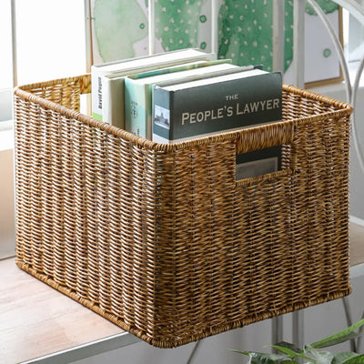 Panier en rotin tissé main pour rangement