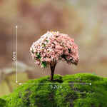mini arbres artificiels fleurs colorées décoration jardin féerique DIY vert rose jaune