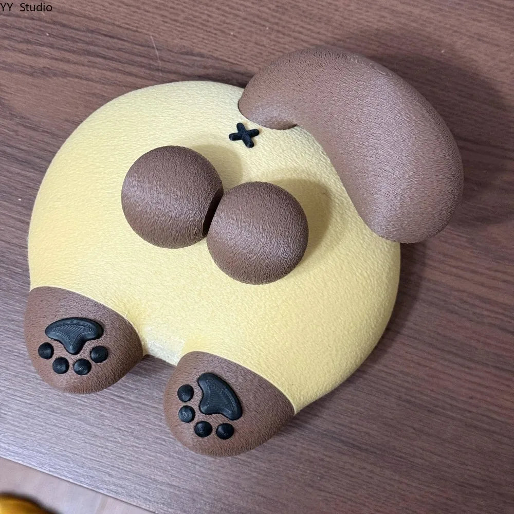accessoire mural créatif adhésif peluche doux noir jaune rose mignon moderneintérieur décoration