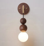lampe murale moderne sphères bois diffuseur verre blanc éclairage quotidien scandinave fixée mur vis