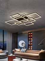 luminaire suspendu moderne blanc noir géométrique effet béton ampoules led dimmable