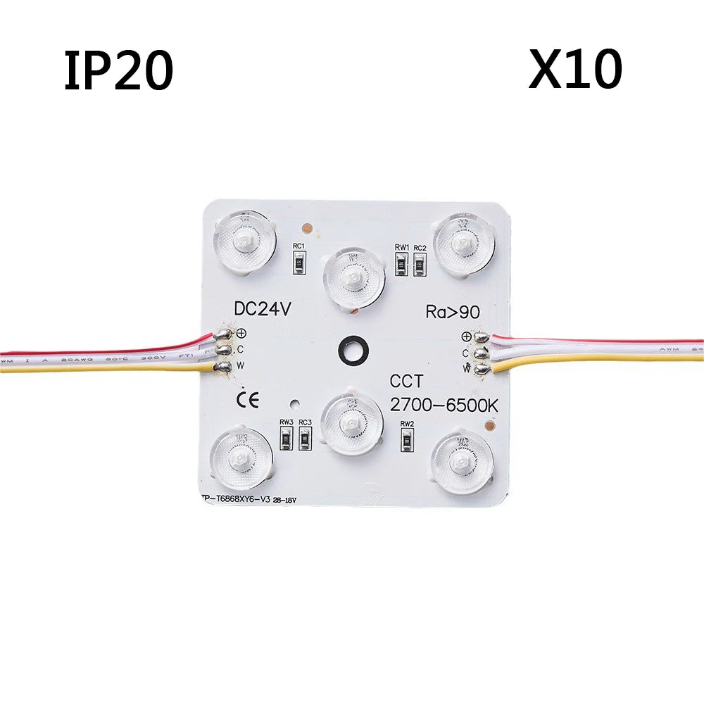 plaque led blanc circuits imprimés diodes modernes connecteurs électriques 24v ccs dimmable