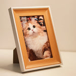 cadre photo rectangle bois blanc moderne minimaliste support mural posable