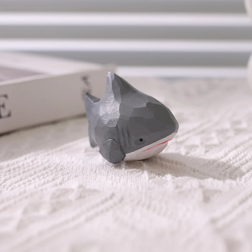 requin papier gris blanc origami deco maison animal compagnie occasionnel artisanal populaire