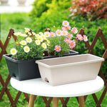 bacs fleurs modernes beige noir résine opaques drainage ventilation bacs intérieurs