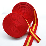 ruban polyester rouge jaune rayé 30mm 15mm drapeau espagnol double face mariage décoration intérieure