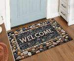 tapis d'entrée moderne antidérapant résistant bactéries 30x50cm 40x60cm noir motif bottes cowboys