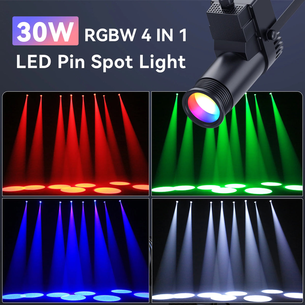 projecteur led noir moderne 30w dmx vis manivelle câble instructions