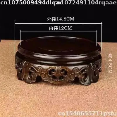 support bois ornements sculptés complexe artisanal marron foncé traditionnel décoration maison objet décoratif stand