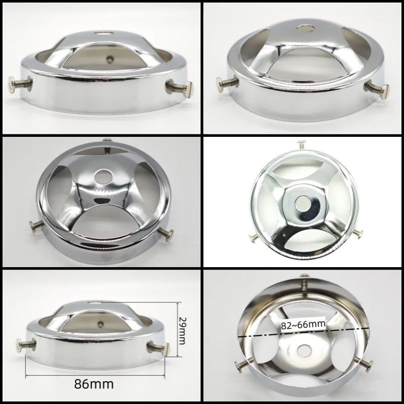 cache lampe noir doré argenté classique métal chrome rond lisse opacité fixations éclairage