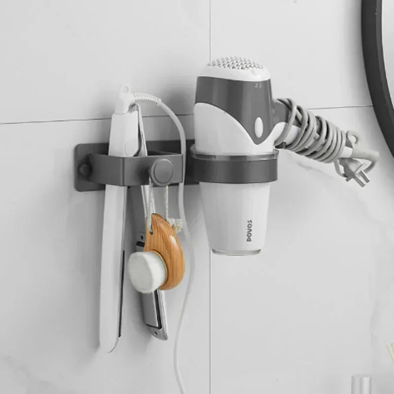 support mural aspirateur cheveux fer lisser rose doré gris noir moderne adhésif echangereelsfixe