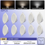 lampe encastrable led blanc moderne clips ac 110 240v 10w 24w