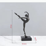 statuette ballerine moderne noire texturée socle deux livres fashion